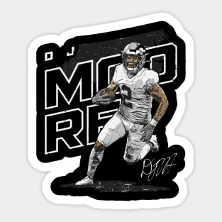 D.J. Moore Carolina Player Map Sticker